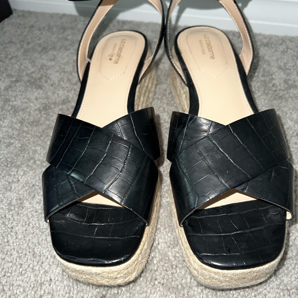 Lucchese Black Espadrille Sandals